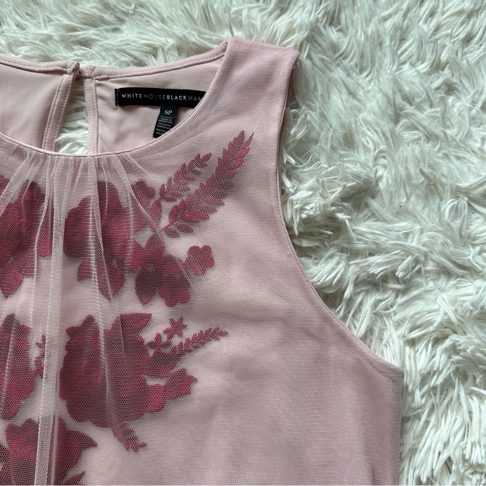 White House Black Market Tank Top Pink Size Small Petite - Picture 4 of 8